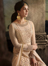 Load image into Gallery viewer, Cream Floral Embroidered Heavy Anarkali Suit fashionandstylish.myshopify.com