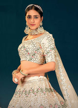 Load image into Gallery viewer, Cream Multicolor Heavy Embroidered Designer Lehenga Choli fashionandstylish.myshopify.com