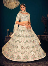 Load image into Gallery viewer, Cream Multicolor Heavy Embroidered Designer Lehenga Choli fashionandstylish.myshopify.com