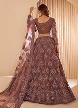 Load image into Gallery viewer, Dark Brown Floral Embroidered Stylish Lehenga Choli fashionandstylish.myshopify.com