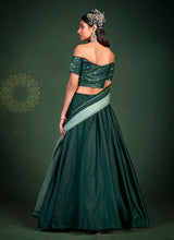 Load image into Gallery viewer, Dark Green Embroidered Stylish Lehenga Choli