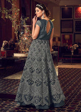 Load image into Gallery viewer, Dark Grey Heavy Embroidered Lehenga/ Pant Style Anarkali fashionandstylish.myshopify.com