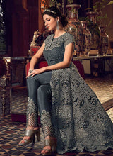 Load image into Gallery viewer, Dark Grey Heavy Embroidered Lehenga/ Pant Style Anarkali fashionandstylish.myshopify.com