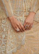 Load image into Gallery viewer, Gold Heavy Embroidered Designer Sharara Style Suit fashionandstylish.myshopify.com