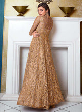 Load image into Gallery viewer, Golden Heavy Embroidered Lehenga/ Pant Style Anarkali fashionandstylish.myshopify.com