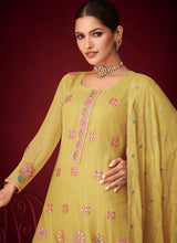 Load image into Gallery viewer, Golden Sequins Embroidered Straight Pant Style Suit fashionandstylish.myshopify.com