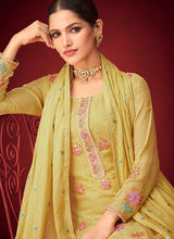 Load image into Gallery viewer, Golden Sequins Embroidered Straight Pant Style Suit fashionandstylish.myshopify.com