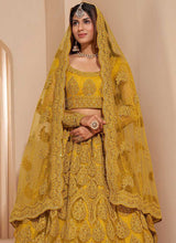 Load image into Gallery viewer, Golden Yellow Floral Embroidered Stylish Lehenga Choli fashionandstylish.myshopify.com