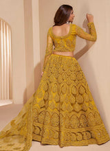 Load image into Gallery viewer, Golden Yellow Floral Embroidered Stylish Lehenga Choli fashionandstylish.myshopify.com