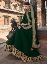 Load image into Gallery viewer, Green Embroidered Stylish Kalidar Gown Style Anarkali fashionandstylish.myshopify.com