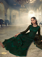 Load image into Gallery viewer, Green Floral Heavy Embroidered Gown Style Anarkali