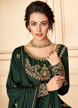 Load image into Gallery viewer, Green Floral Heavy Embroidered Kalidar Anarkali Suit fashionandstylish.myshopify.com