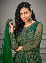 Load image into Gallery viewer, Green Heavy Embroidered Designer Stylish Pant Suit fashionandstylish.myshopify.com
