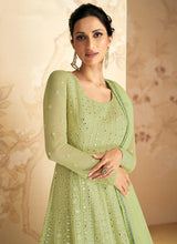 Load image into Gallery viewer, Green Heavy Embroidered Gown Style Anarkali