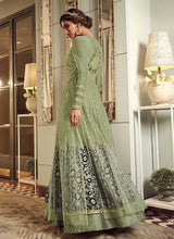 Load image into Gallery viewer, Green Heavy Embroidered Gown Style Anarkali Suit fashionandstylish.myshopify.com