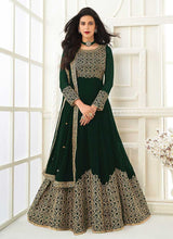 Load image into Gallery viewer, Green Heavy Embroidered Gown Style Anarkali fashionandstylish.myshopify.com