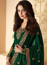 Load image into Gallery viewer, Green Heavy Embroidered High Slit Style Anarkali fashionandstylish.myshopify.com
