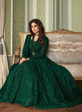 Load image into Gallery viewer, Green Heavy Embroidered Kalidar Anarkali Suit fashionandstylish.myshopify.com