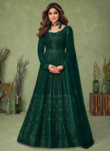 Load image into Gallery viewer, Green Heavy Embroidered Kalidar Anarkali Suit fashionandstylish.myshopify.com
