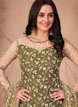 Load image into Gallery viewer, Green Heavy Embroidered Pant Style Suit fashionandstylish.myshopify.com