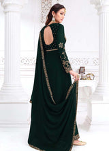 Load image into Gallery viewer, Green Heavy Embroidered Slit style Anarkali Suit fashionandstylish.myshopify.com