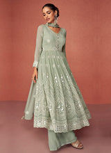 Load image into Gallery viewer, Green Heavy Embroidered Stylish Sharara Suit