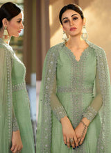 Load image into Gallery viewer, Green Heavy Neck Embroidered Gown Style Anarkali fashionandstylish.myshopify.com
