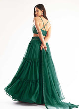 Load image into Gallery viewer, Green Sequins Embroidered Stylish Lehenga Choli fashionandstylish.myshopify.com