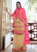 Load image into Gallery viewer, Green Shade Mirror Embroidered Gharara Style Suit fashionandstylish.myshopify.com
