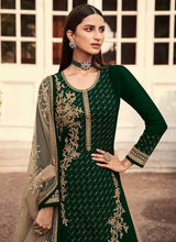 Load image into Gallery viewer, Green and Beige Heavy Embroidered Festive Wear Lehenga fashionandstylish.myshopify.com