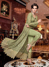 Load image into Gallery viewer, Green and Gold Heavy Embroidered Lehenga fashionandstylish.myshopify.com