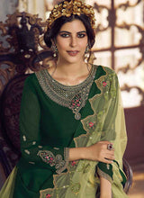 Load image into Gallery viewer, Green and Gold Heavy Embroidered Lehenga/ Pant Style Suit fashionandstylish.myshopify.com