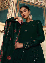 Load image into Gallery viewer, Green and Gold Sequin Embroidered Anarkali