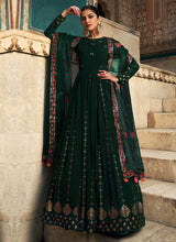 Load image into Gallery viewer, Green and Gold Sequin Embroidered Anarkali