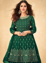 Load image into Gallery viewer, Green and Gold Sequin Embroidered Indo Western Lehenga fashionandstylish.myshopify.com