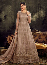 Load image into Gallery viewer, Grey Embroidered Kalidar Anarkali Style Suit fashionandstylish.myshopify.com