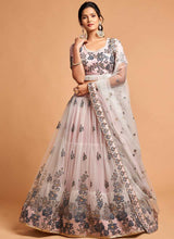 Load image into Gallery viewer, Grey Floral Heavy Embroidered Designer Lehenga Choli fashionandstylish.myshopify.com