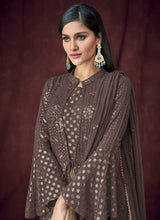 Load image into Gallery viewer, Grey Heavy Embroidered Designer Jacket Style Lehenga fashionandstylish.myshopify.com
