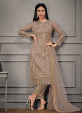 Load image into Gallery viewer, Grey Heavy Embroidered Designer Stylish Pant Suit fashionandstylish.myshopify.com