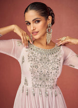 Load image into Gallery viewer, Grey Heavy Embroidered Stylish Sharara Suit