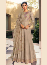 Load image into Gallery viewer, Grey Heavy Neck Embroidered Gown Style Anarkali fashionandstylish.myshopify.com