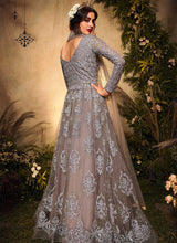 Load image into Gallery viewer, Grey Shade Heavy Embroidered Gown Style Anarkali Suit fashionandstylish.myshopify.com