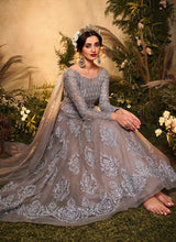 Load image into Gallery viewer, Grey Shade Heavy Embroidered Gown Style Anarkali Suit fashionandstylish.myshopify.com