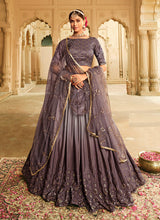 Load image into Gallery viewer, Grey Shaded Heavy Embroidered Stylish Lehenga Choli