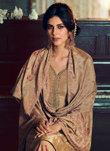 Load image into Gallery viewer, Greyish Silk Work Printed Gharara Style Suit fashionandstylish.myshopify.com