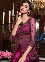 Load image into Gallery viewer, Hot Pink Heavy Embroidered Lehenga/ Pant Style Anarkali fashionandstylish.myshopify.com