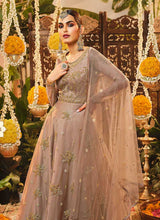 Load image into Gallery viewer, Light Beige Heavy Embroidered Kalidar Anarkali fashionandstylish.myshopify.com