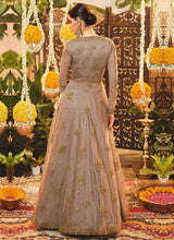 Load image into Gallery viewer, Light Beige Heavy Embroidered Kalidar Anarkali fashionandstylish.myshopify.com