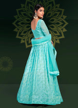 Load image into Gallery viewer, Light Blue Embroidered Stylish Lehenga Choli