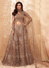 Load image into Gallery viewer, Light Brown Heavy Floral Embroidered Stylish Lehenga Choli fashionandstylish.myshopify.com